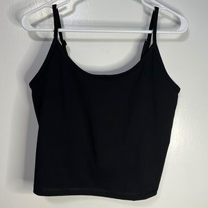 EVERLANE Perform black cropped tank top size large